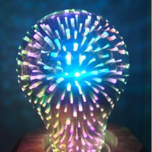 decorative colored 3D Edison light bulb